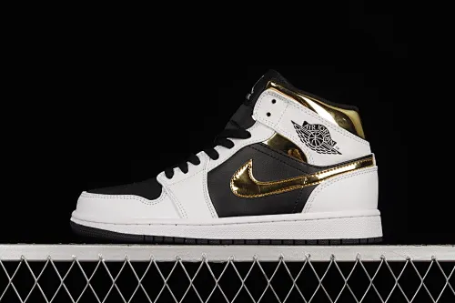 All categories Air Jordan Jordan series basketball shoes Air Jordan 1 Mid Air Jordan 1 Mid AJ1 Joe 1 Platinum Panda mid-top basketball shoes 554724-190